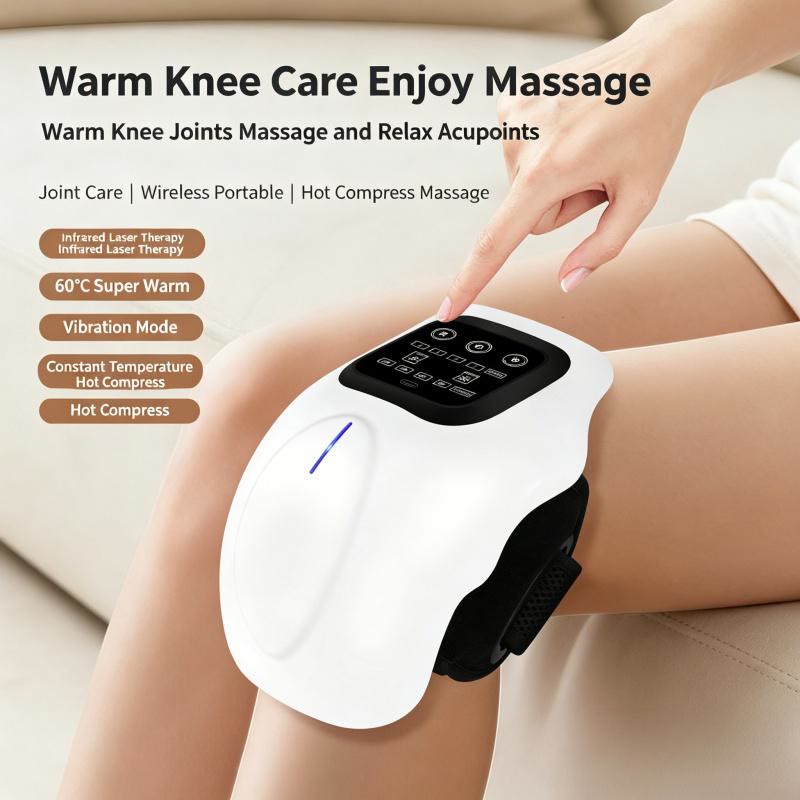 Infrared hot compress therapy device knee massager,home massage, Lightweight - image 1