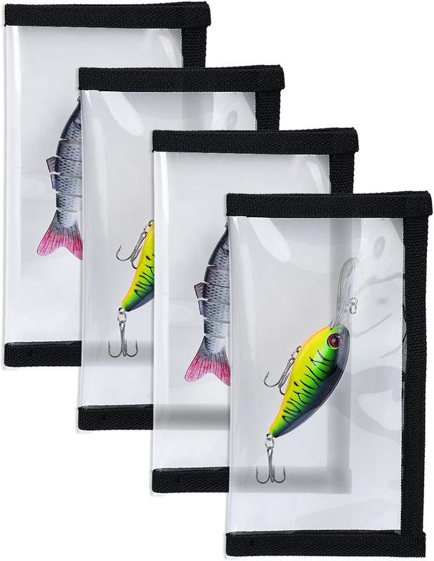 Clear PVC Fishing Lure Hook Covers, Puncture Resistant Safe Bait Wraps（10Pcs） - Black - 20*11CM - 20PCS(Save $10) - image 2