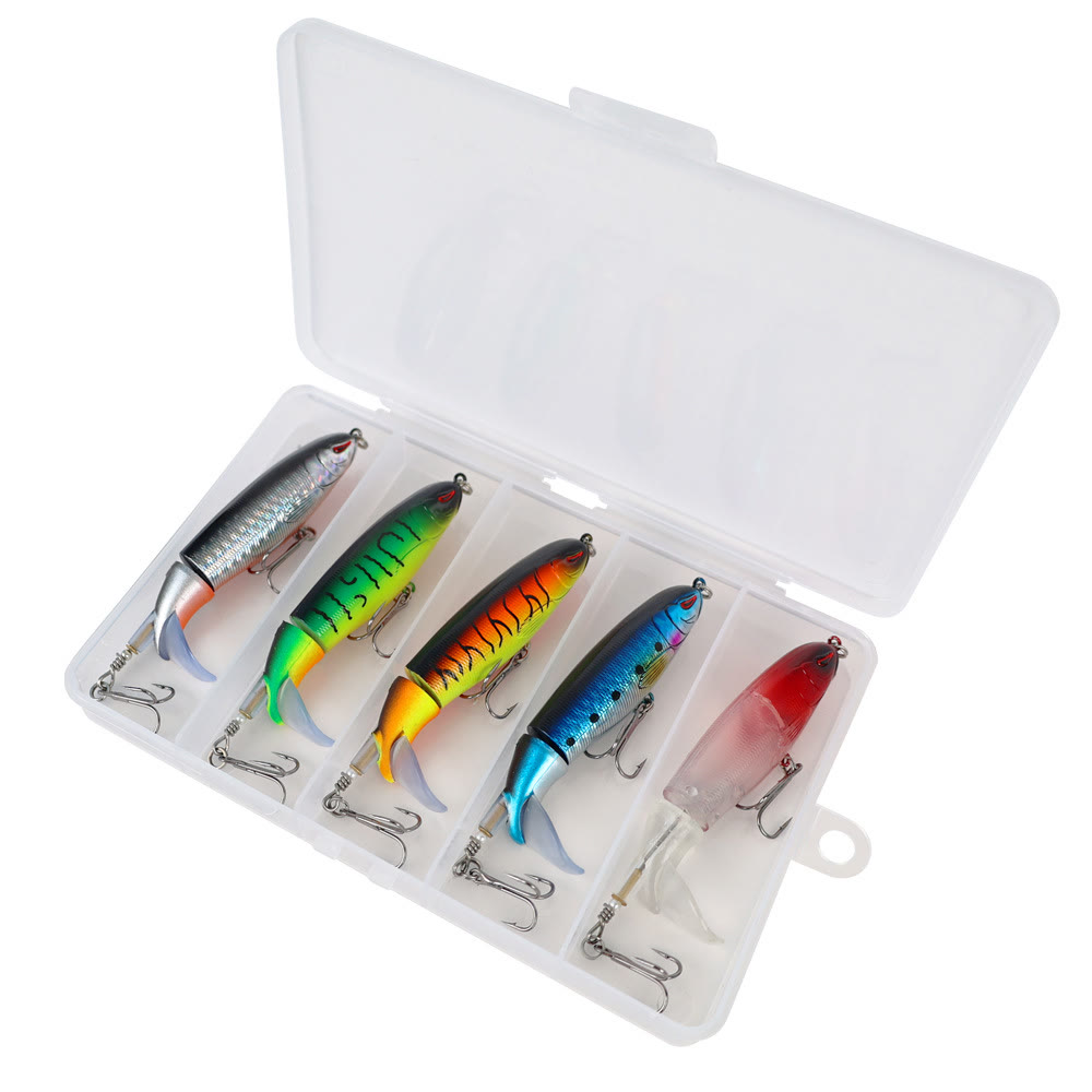 5PCS Topwater Propeller Tail Swimbait Lures, Hard Jointed Realistic Fish Baits  - 5PCS/Set - BUY 1 - image 6