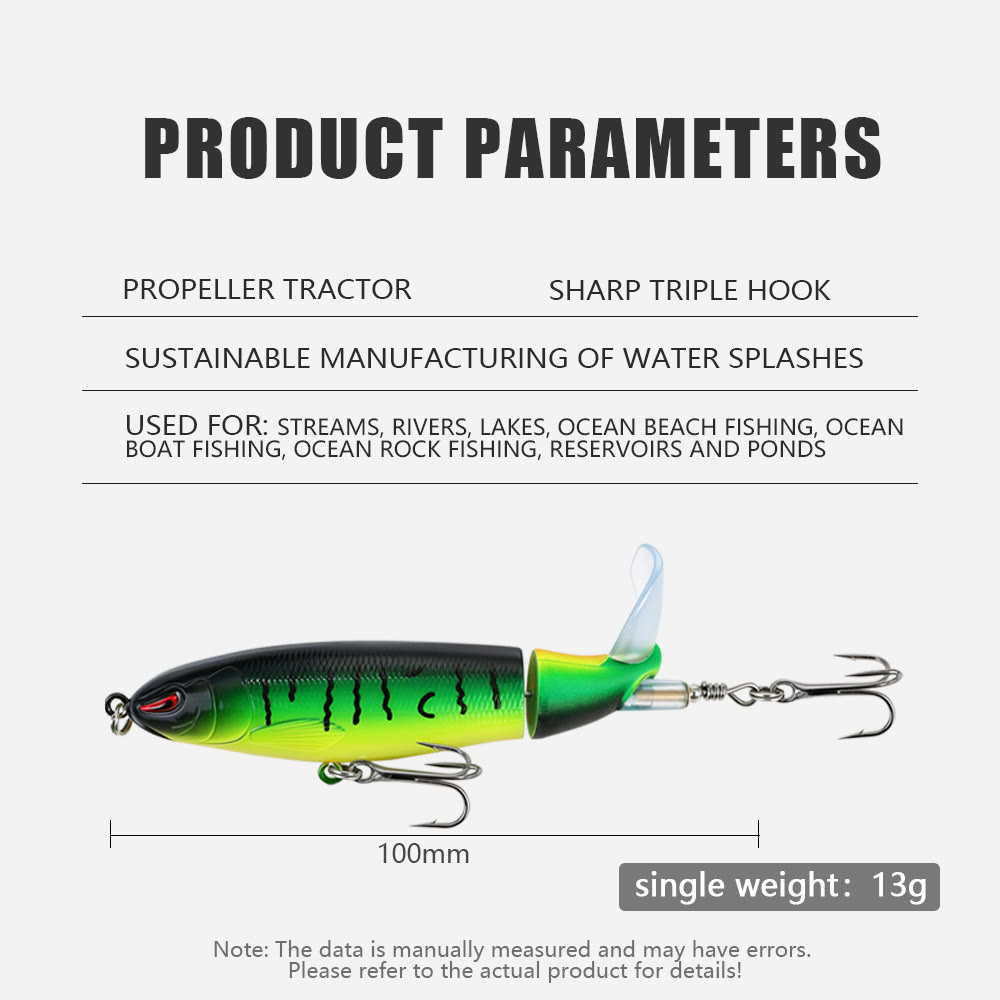 5PCS Topwater Propeller Tail Swimbait Lures, Hard Jointed Realistic Fish Baits  - image 3