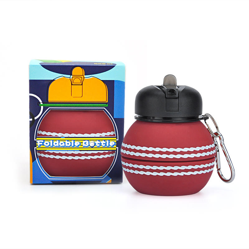 Collapsible Silicone Soccer Ball Water Bottle,Portable Sports Drink Bottle - Cricket - 550ml - image 17