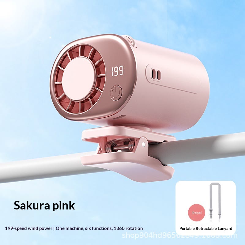 2026 Semiconductor Cooling Car Clip On Fan - 360° Rotation, 199 Speeds Adjustable - Pink - 🔥BUY 2($34.99Each) - image 11