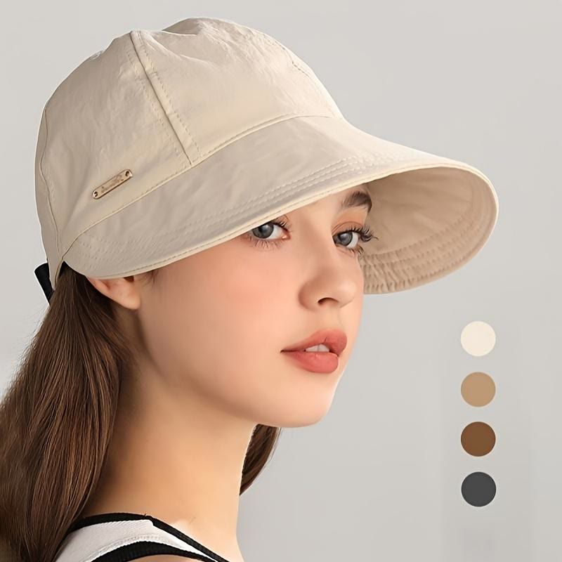 Women's Wide Brim Sun Visor Hat - UPF 50+ Open Top Cap - image 1