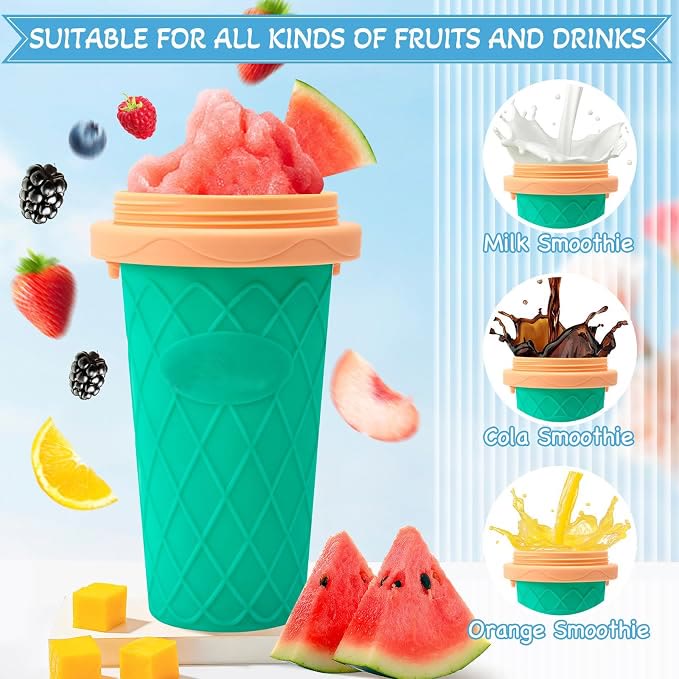 Slushy Cup Slushie Cup,Quick Frozen Magic Cup, Smoothie Cups with Lids and Straws - image 4