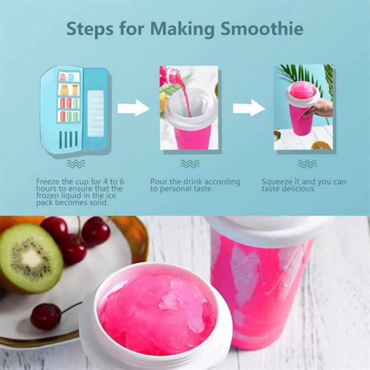 Slushy Cup Slushie Cup，Quick Frozen Slushy Maker Cup with Lid, Straw & Spoon - image 4