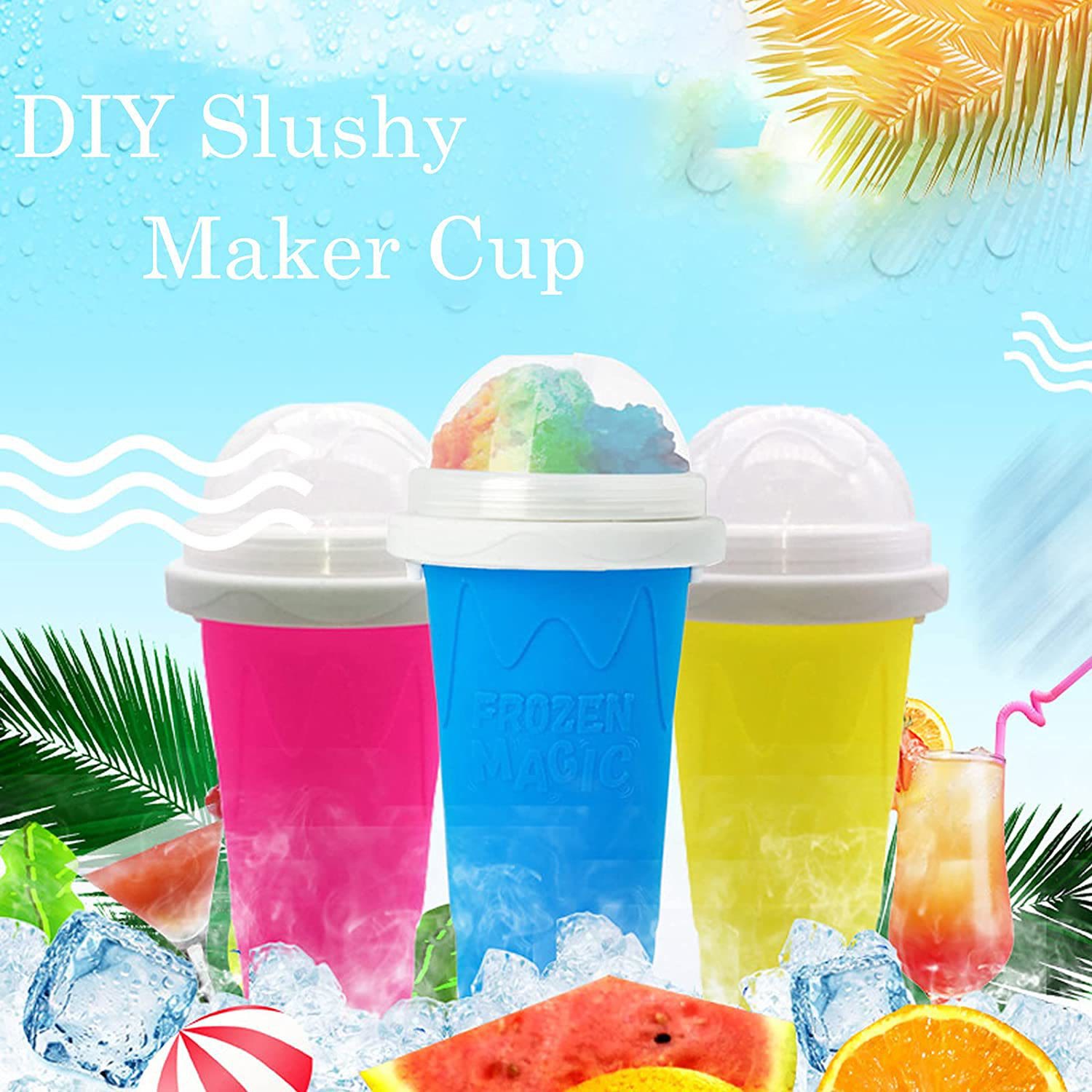 Slushy Cup Slushie Cup，Quick Frozen Slushy Maker Cup with Lid, Straw & Spoon - image 2