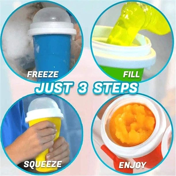 Slushy Cup Slushie Cup，Quick Frozen Slushy Maker Cup with Lid, Straw & Spoon - image 6