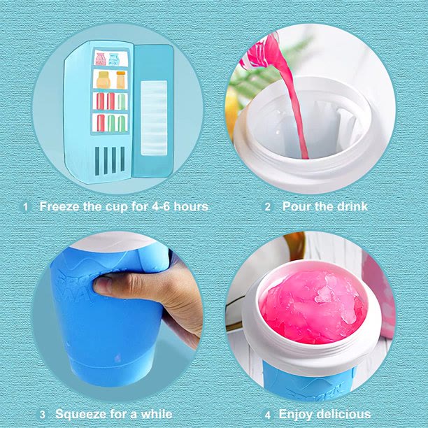 Slushy Cup Slushie Cup，Quick Frozen Slushy Maker Cup with Lid, Straw & Spoon - image 8