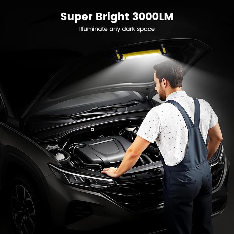 3000LM Cordless Under Hood Work Light, USB-C Rechargeable Magnetic LED Light Bar - image 3