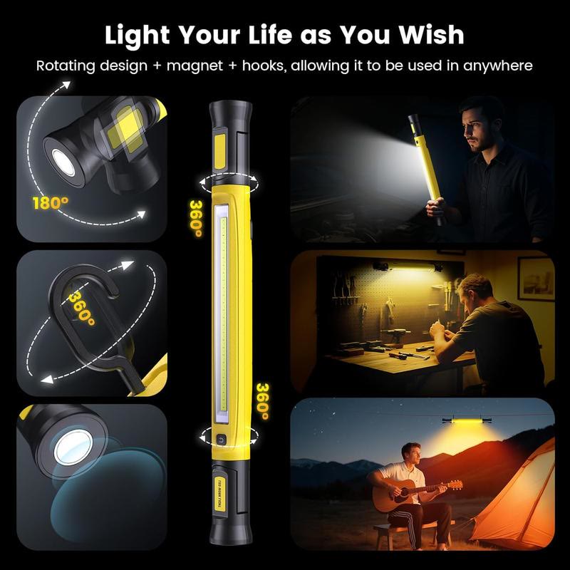 3000LM Cordless Under Hood Work Light, USB-C Rechargeable Magnetic LED Light Bar - image 8
