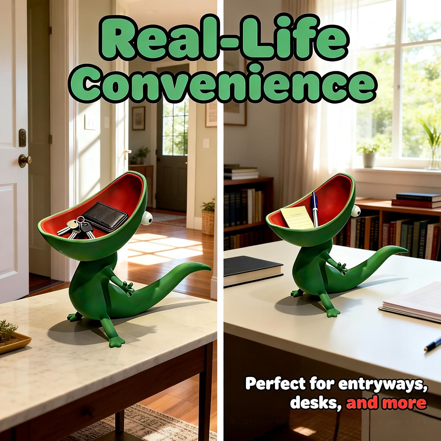 Cute multi-functional lizard stand, monster mouth storage box, soap box - image 2