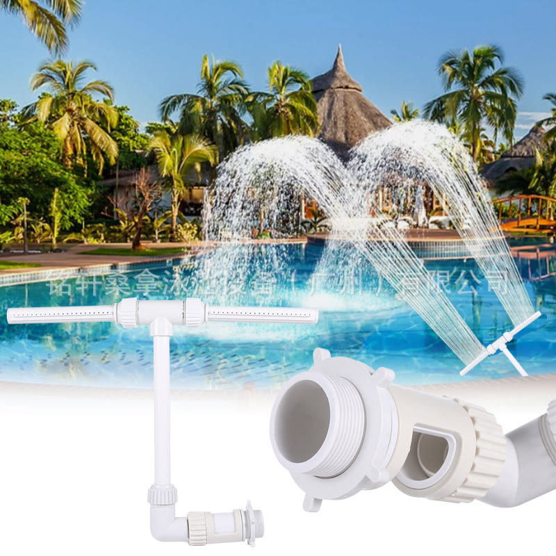Pool Fountain for Above-Ground & Inground Pools, Outdoor Waterfall Spray - image 9