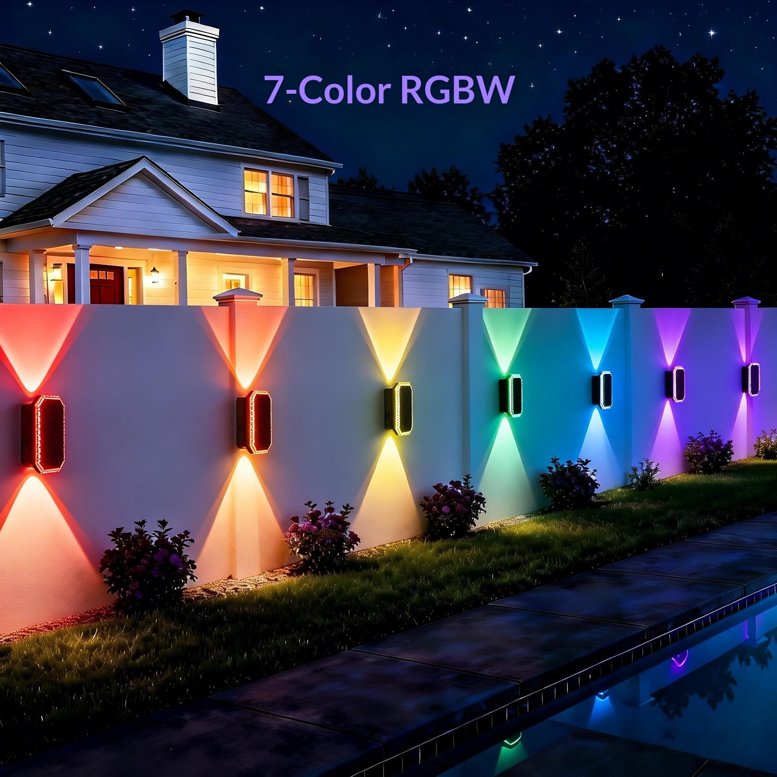  Solar Wall Lights Outdoor Up Down Dual-Lens - RGB (multicolor) - 🔥BUY 2(Save $10) - image 9