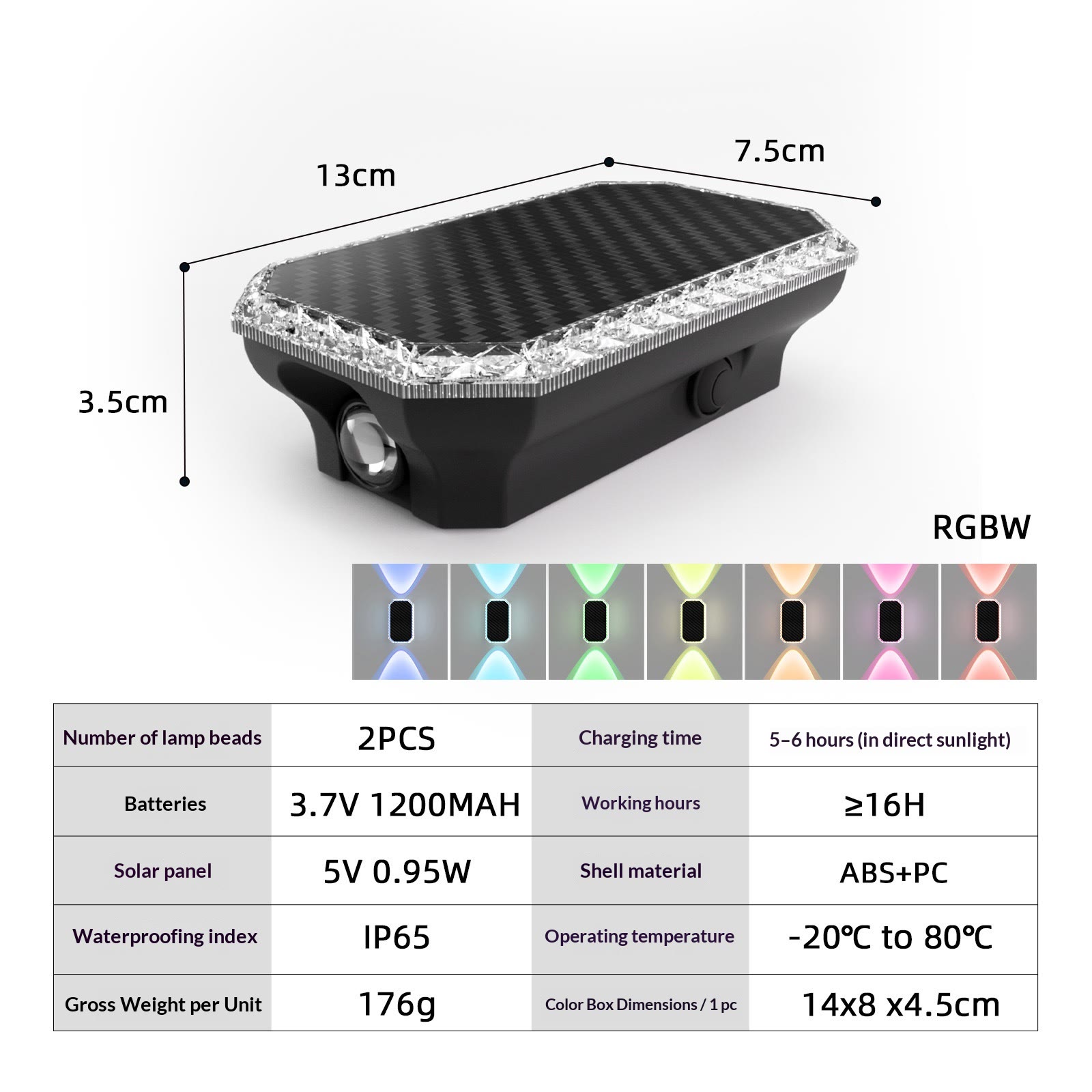  Solar Wall Lights Outdoor Up Down Dual-Lens - image 11