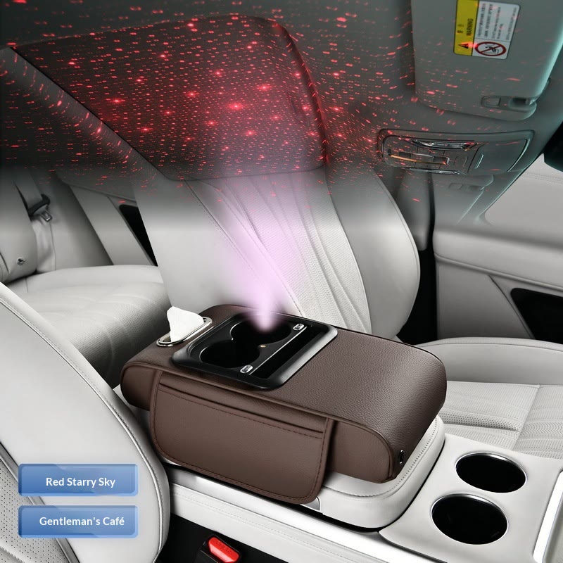 2026 New Model Car Armrest Box Height Riser - Nappa Leather & Memory Foam Car Accessories - Coffee - image 16