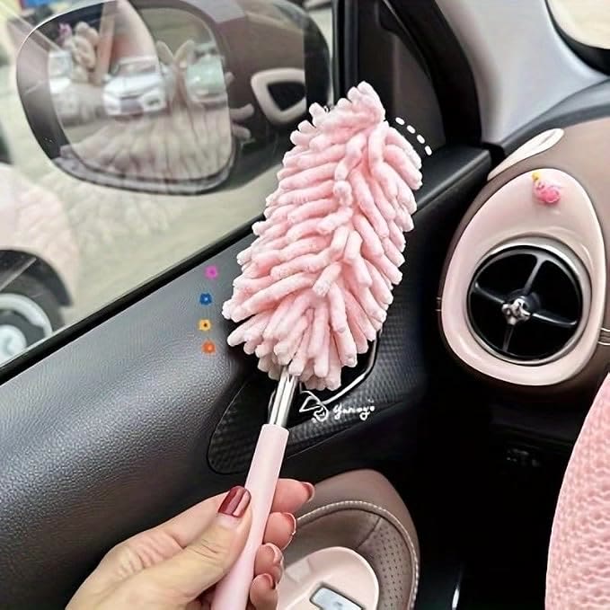 Mini Car Duster Brush, Extendable Microfiber Dusting Tool - image 2