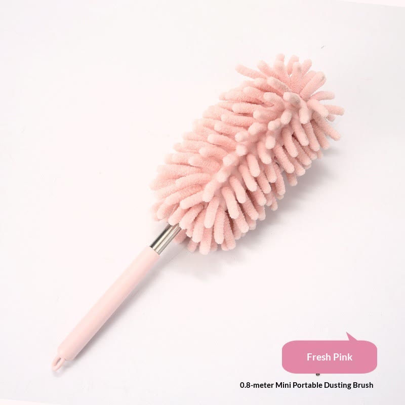 Mini Car Duster Brush, Extendable Microfiber Dusting Tool - Pink - image 10
