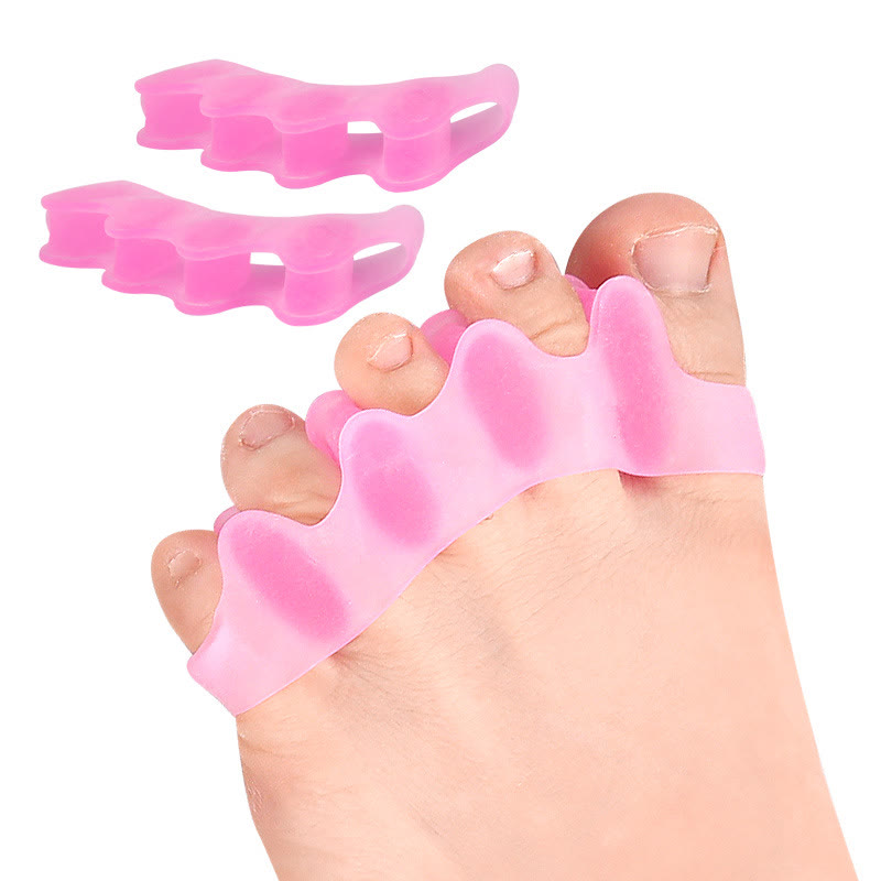 4PCS Gel Toe Separators for Bunion Relief, Washable Hallux Valgus Corrector & Hammer Toe Spacer - Pink - 7.3 x 2.5 x 1.4 cm - 8PCS - image 10