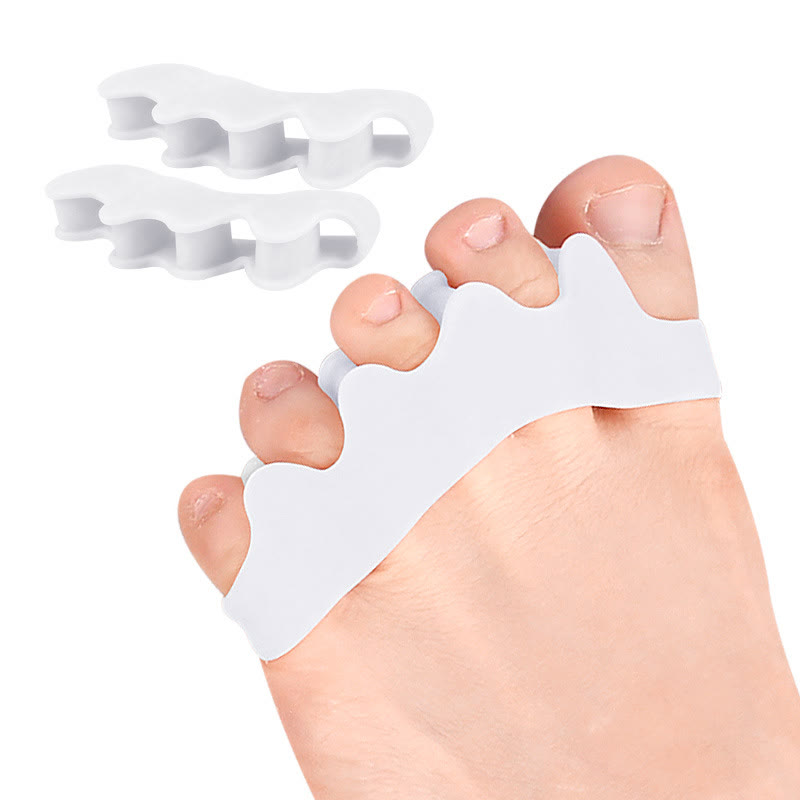 4PCS Gel Toe Separators for Bunion Relief, Washable Hallux Valgus Corrector & Hammer Toe Spacer - White - 7.3 x 2.5 x 1.4 cm - 8PCS - image 9