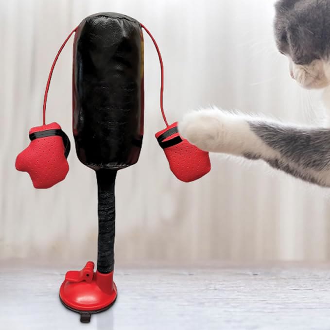 Cat Punching Bag Toy, Funny Interactive Cats Toys With Gloves  - image 2