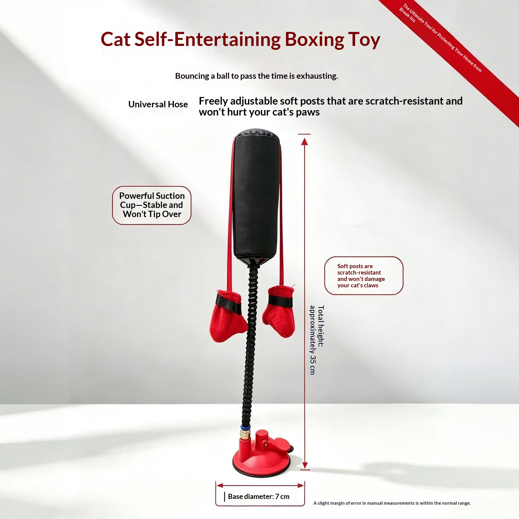 Cat Punching Bag Toy, Funny Interactive Cats Toys With Gloves  - image 3