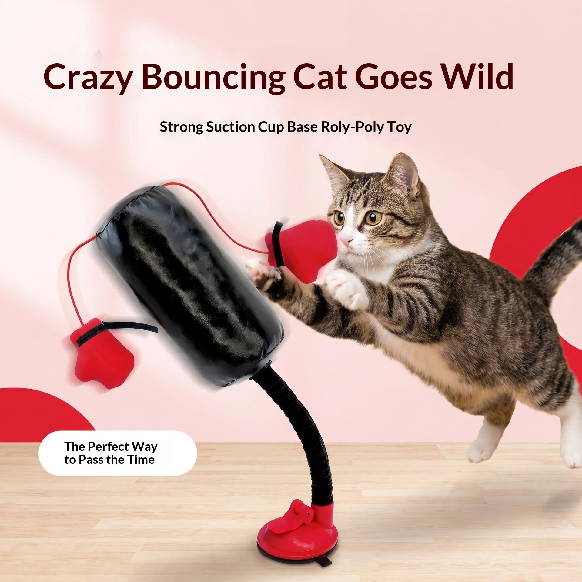 Cat Punching Bag Toy, Funny Interactive Cats Toys With Gloves  - image 4