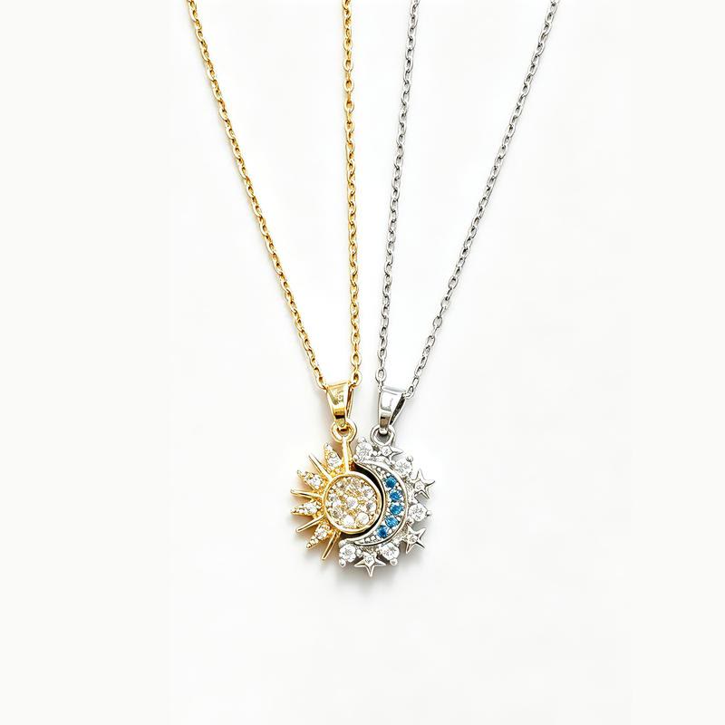 Sun & Moon Matching Necklace, Bracelet & Ring Set, Friendship & Couple Gift - image 9