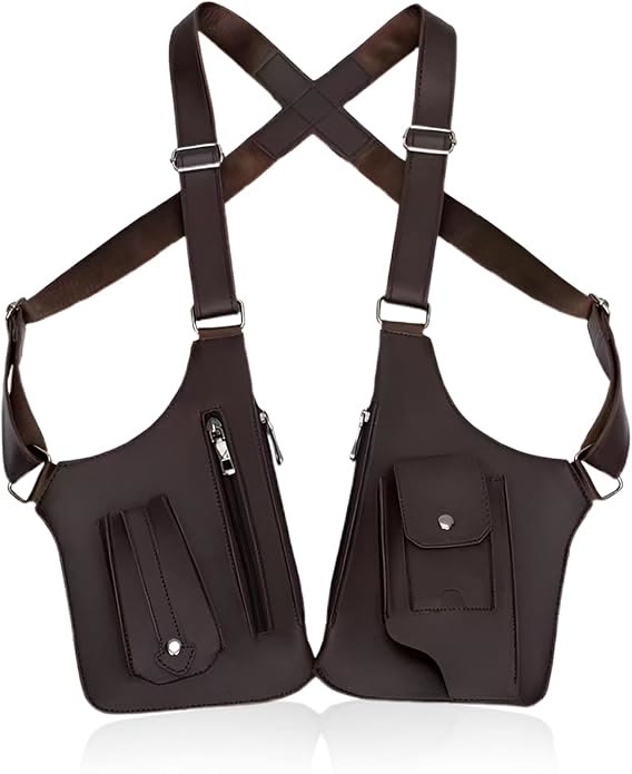 Double Shoulder Anti-Theft Harness Bag, Leather Armpit Wallet - image 1