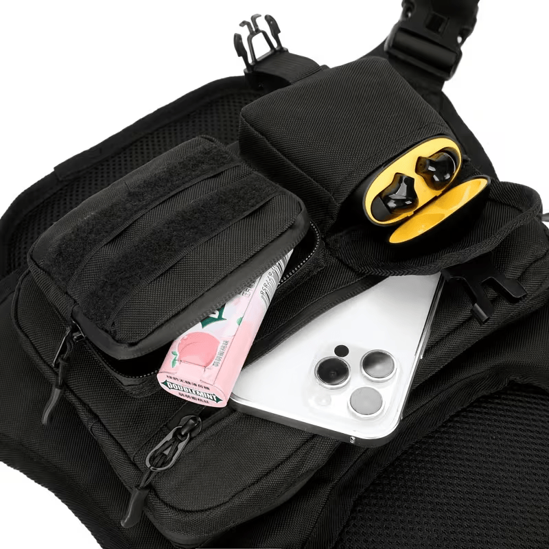 Tactical Hydration Vest Backpack, Multi-Pocket Running & Cycling Chest Pack - image 7