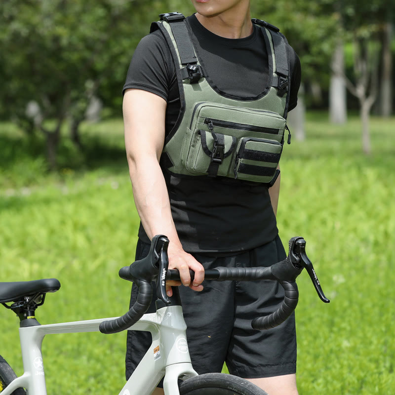 Tactical Hydration Vest Backpack, Multi-Pocket Running & Cycling Chest Pack - image 2