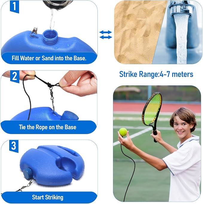 Tennis-Trainer Set 2pcs Tennis Bouncing Balls Tennis Ball |  Portable Innovative Ball Game for Outdoors - image 2