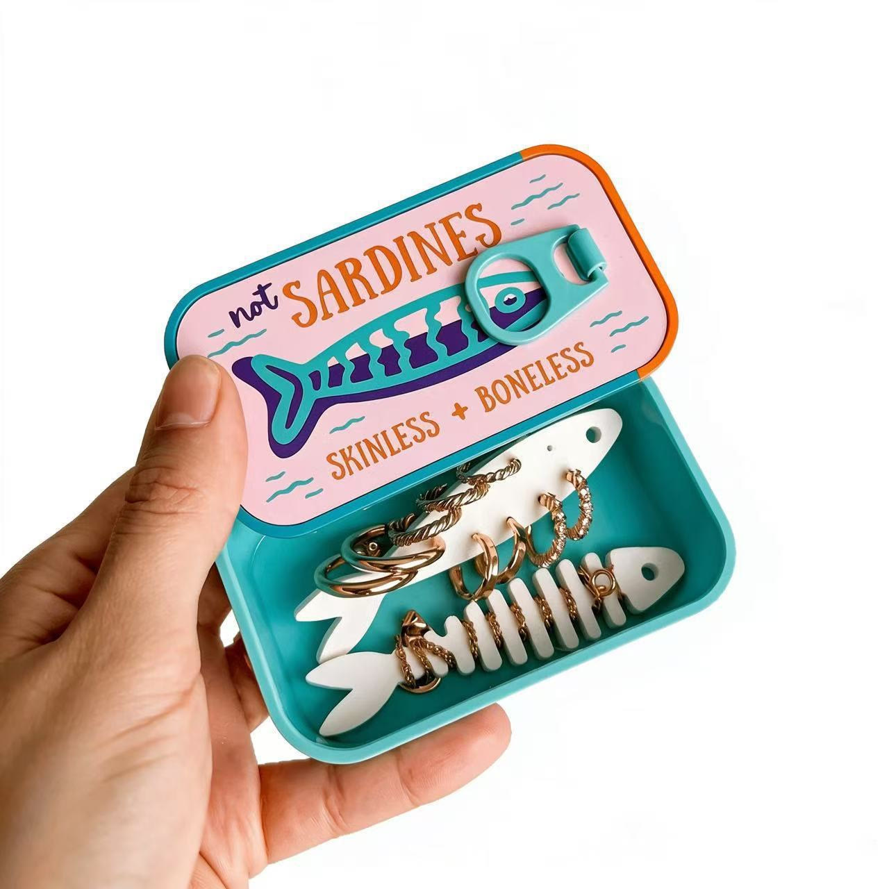 Vintage Sardine Tin Jewelry Box for Rings, Earrings & Small Treasures - image 3