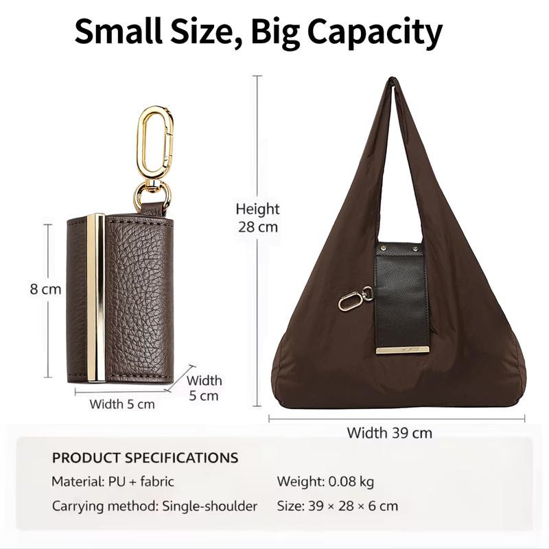 Foldable Keychain Bag – Reusable Expandable Shopping Bag with Key Ring - image 1