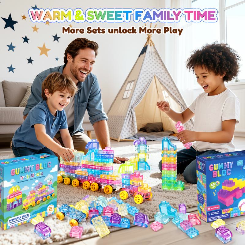 Jelly Blocks, Squishy Multi-color Stacking Building Blocks Toy - image 4