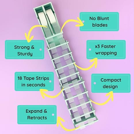 18 Strip Tape Dispenser, Portable Foldable Dual Roll Tape Dispenser - image 2