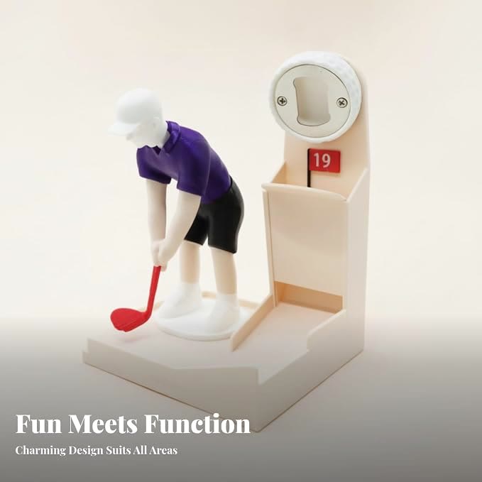 Novelty Golf Bottle Opener Freestanding Golfer Figurine Bottle Opener for Desktop, Openers|Collectibles - B - image 8