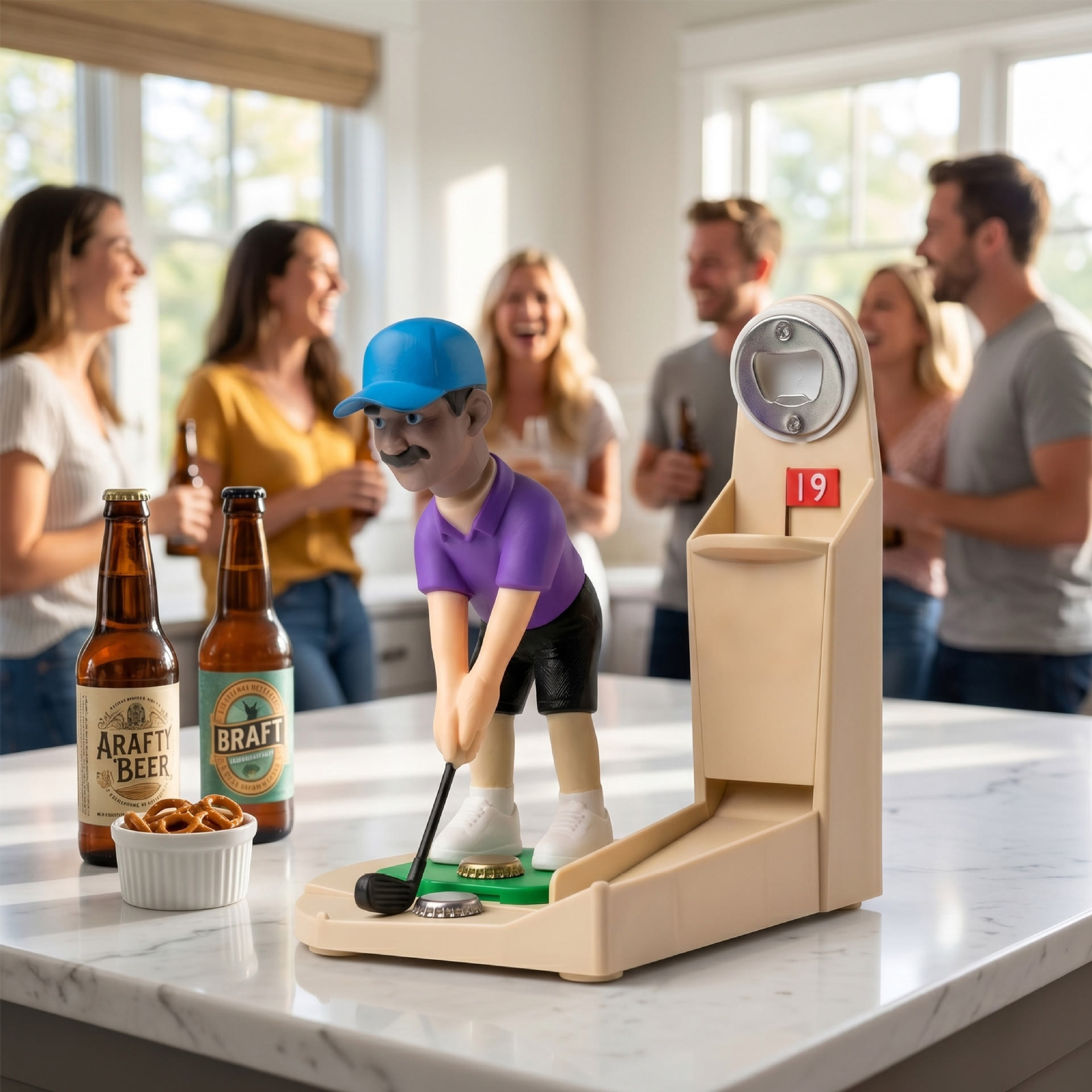 Novelty Golf Bottle Opener Freestanding Golfer Figurine Bottle Opener for Desktop, Openers|Collectibles - image 3