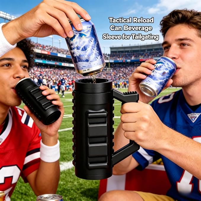 Tactical Assault Beer Holder, Double Tactical Reload Can Holder, Universal 12 Oz Can Cooler - image 2