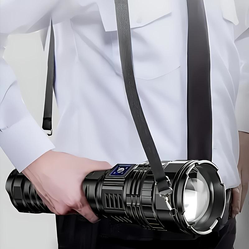 2-in-1 Rechargeable Flashlight Power Bank – Waterproof, Zoomable, USB Charging - image 1