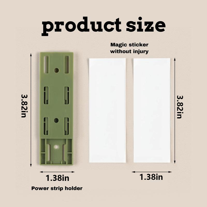 Adhesive Socket Holder – Punch-Free Wall Mount with Cable Organizer Clips - image 2