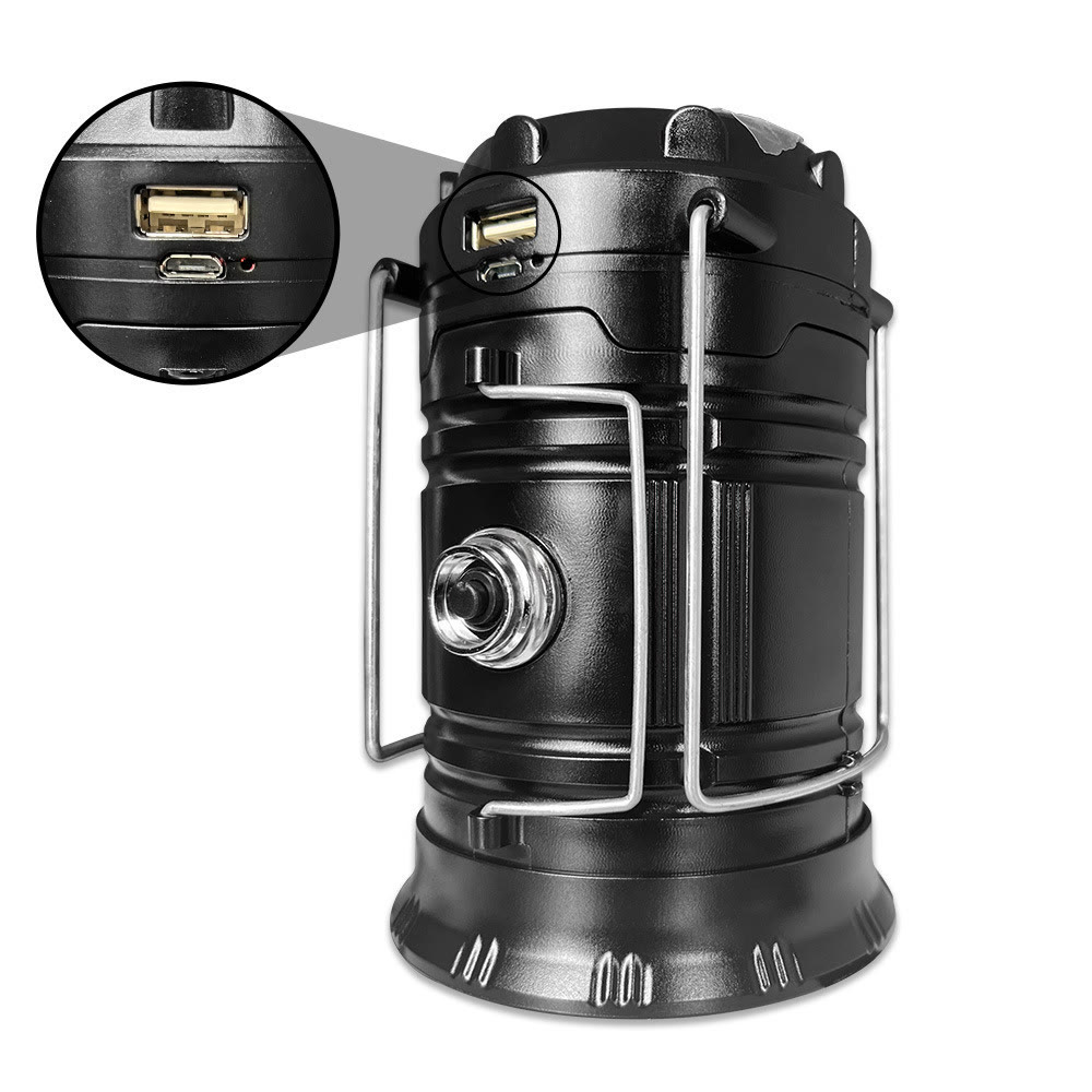 Solar Camping Lantern – Rechargeable LED Lights, Magnetic Base & Hanging Hook - Black - 🔥4PCS(Save $10) - image 15