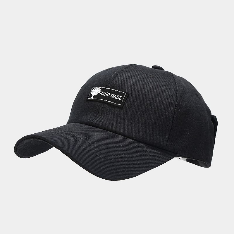 Men's Korean-Style Pilot Baseball Cap-Curved Visor, Casual Style, Accessories Adults backtoschool - Black - image 10