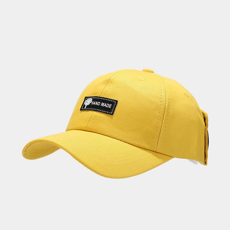Men's Korean-Style Pilot Baseball Cap-Curved Visor, Casual Style, Accessories Adults backtoschool - Yellow - image 13