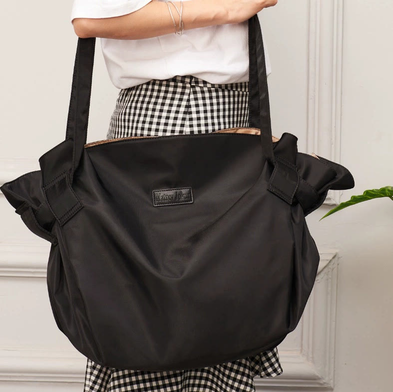  Large Capacity Travel Shoulder Bag, Foldable Expandable Waterproof Crossbody Messenger Bag - image 1