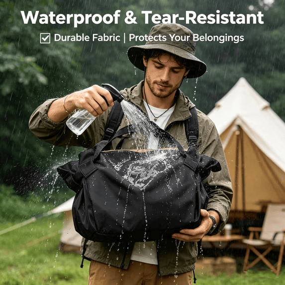  Large Capacity Travel Shoulder Bag, Foldable Expandable Waterproof Crossbody Messenger Bag - image 4