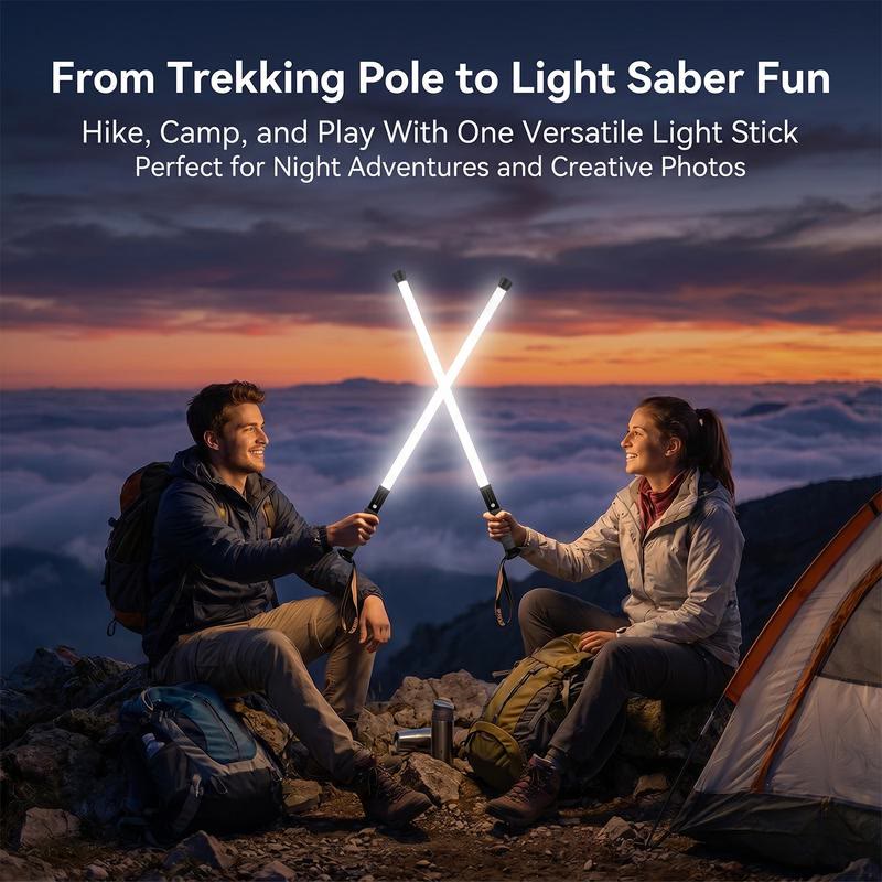 Laser Saber Style Trekking Poles - Built-in LED Light Strip Hiking Sticks - image 2
