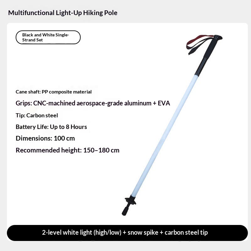 Laser Saber Style Trekking Poles - Built-in LED Light Strip Hiking Sticks - Hiking pole with two-level white light (low + high) - image 10