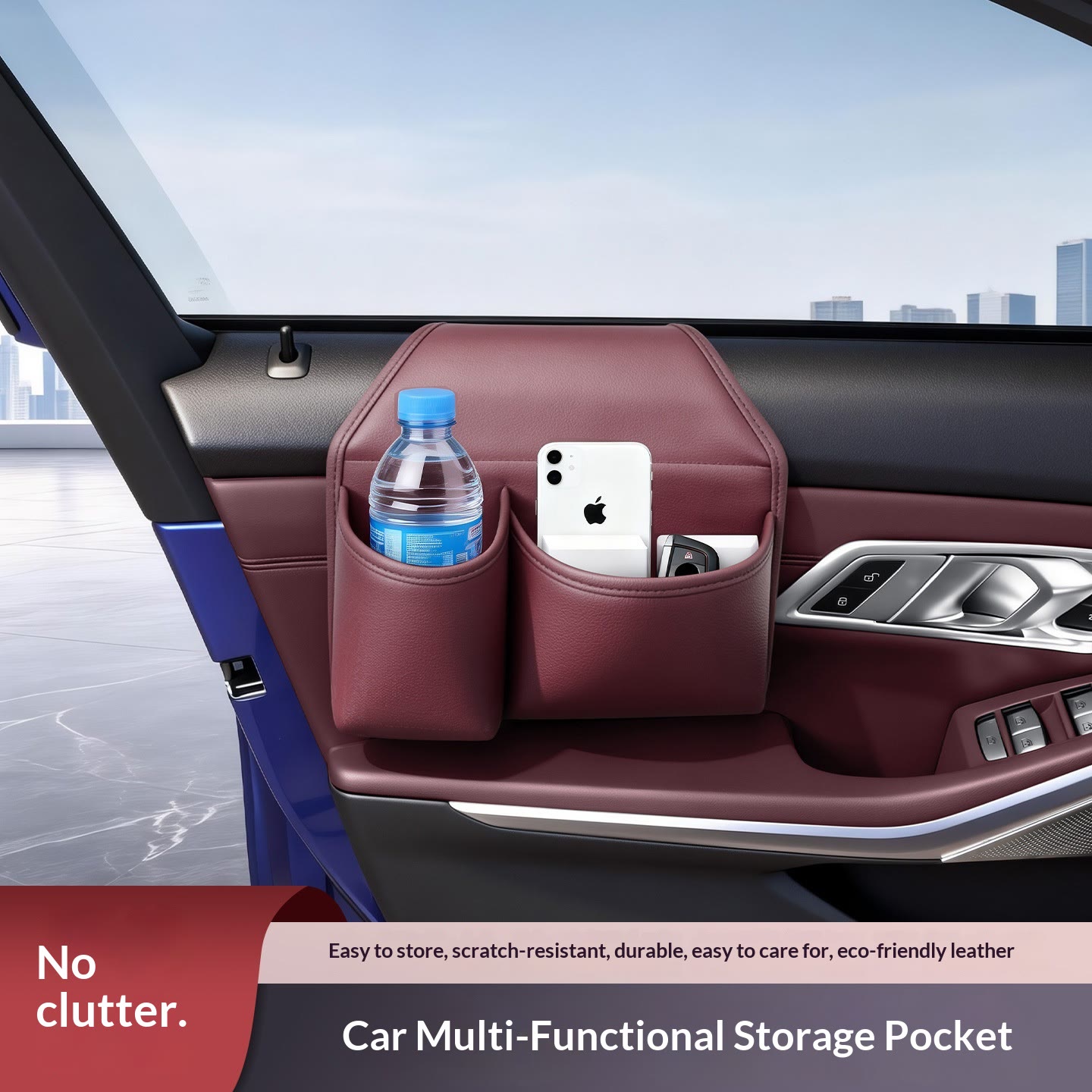 Car Door Storage Organizer – Multi-Pocket Holder for Phone, Cups & Essentials - image 1
