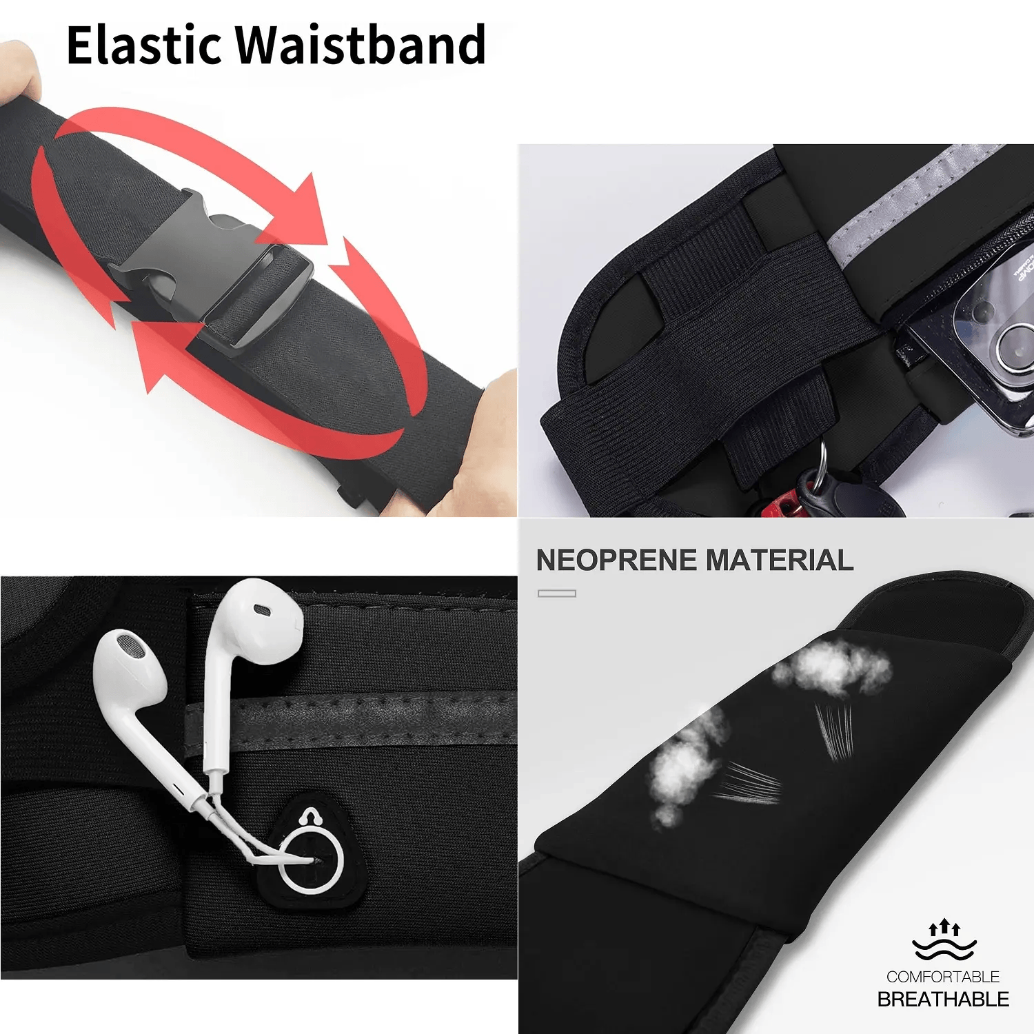 Unisex Sport Running Jogging Waist Belt - Waterproof, Adjustable Strap - image 10