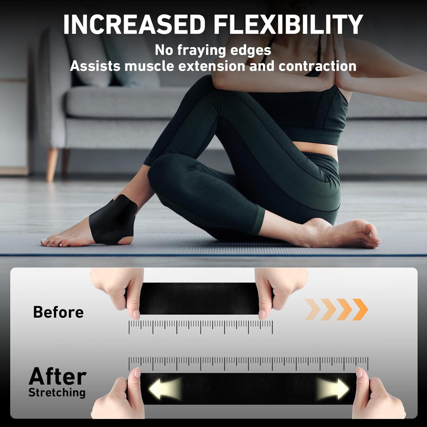Pre‑Cut Ankle Kinesiology Tape, Integrated Ankle Support Muscle Tape - image 4